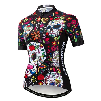 Weimostar lato damska, jazda na Rowerze Jersey czaszka rowerowa odzież Mayo Ciclismo z krótkim rękawem MTB bike Jersey drogowy, jazda na Rowerze koszula