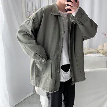 Wiosenna cienka, bawełniana kurtka męska moda kolorem przewodnik narzędzie Kurtka dla mężczyzn ulica Wolna hip - hop бомбер Kurtka dla mężczyzn M-2XL