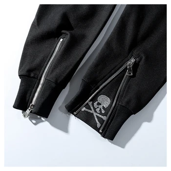 Wysoka nowa nowość luksus 2019 nowy inspirator czaszka monster pasek wygodna klasyczna Paisley 4 czarne casual spodnie sportowe spodnie