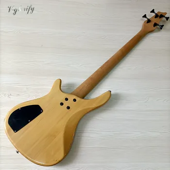 Wysoki połysk naturalny kolor 4 sekcję ciągu gitara basowa lipa ciało 43 cm drewno lite z defektem