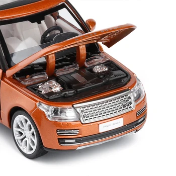 Wysokiej jakości 1:34 Range Rover off-road stop model,kolekcja obsada dźwięk i światło ciągnąć temu model samochodu,bezpłatna wysyłka