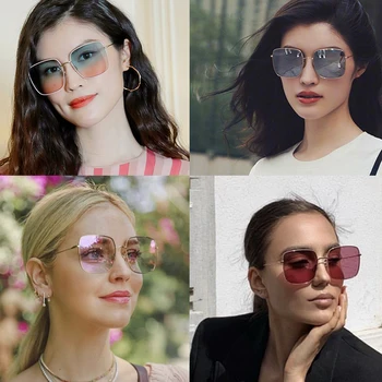 Wysokiej jakości marka odzieżowa polarized damskie okulary STELLAIRE metal square frame okulary dla kobiet i mężczyzn z firmowym pudełkiem