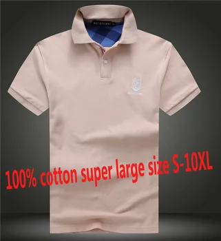 Wysokiej jakości Nowy Bust168cm bawełna męskie polo lato z krótkim rękawem super duży człowiek marki koszule plus rozmiar S-9xl 10xl