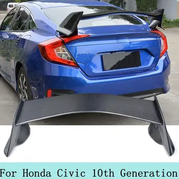 Włókno węglowe / ABS tylny spoiler bagażnika do Honda Civic 10TH Boot Tail Wing Decoration 2016-2017