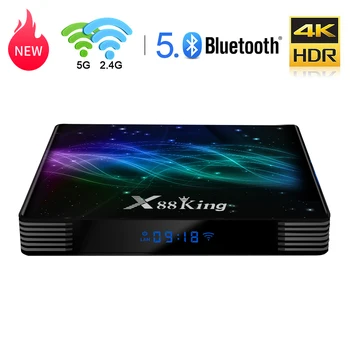 X88 King 4GB 128G Amlogic S922X TV Box Android 9.0 Dual Wifi BT5.0 1000M 4K Google Play Store Netflix, Youtube 4K Media Player