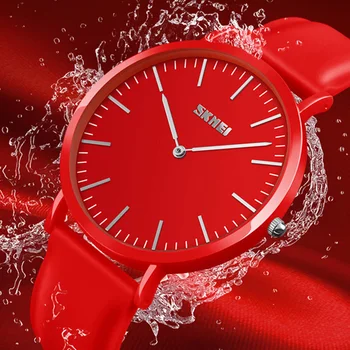 Zegarki damskie i męskie luksusowej marki silikonowe codzienne dziewczyny panie para zegarek kwarcowy dla kobiet godzin reloj hombre 2018 SKMEI