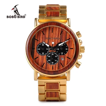 Zegarki męskie BOBO BIRD drewniane męskie zegarek Kwarcowy zegarek zegarki męskie ceny specjalne zegarki Erkek Kol Saati promocja do niego prezent