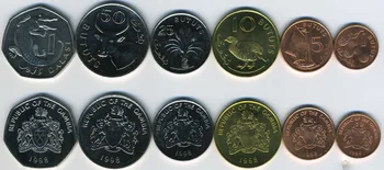 Zestaw 6 гамбийских monet 1998 roku Brandnew Authentic Original Coin Kolekcje UNC
