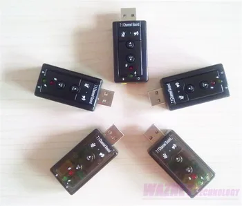 Zewnętrzny USB do 3D audio USB adapter karty dźwiękowej 7.1 kanałowy profesjonalny mikrofon zestaw słuchawkowy 3.5 mm dla Win XP / 78 Android Linux