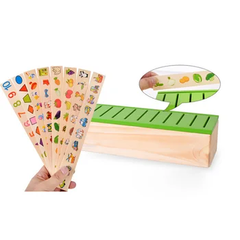 Łóżeczka drewniane puzzle Number Pairing Knowledge Classification Box edukacyjna zabawka poprawia całkowitą zdolność koordynacji